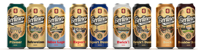 Berliner Geschichte пиво дизайн упаковки